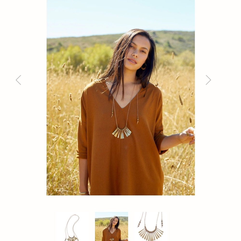 Marisa Mason brass and beaded necklace
